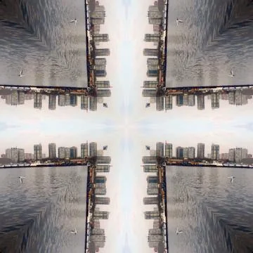Symmetrical parallel worlds Stock-Fotos