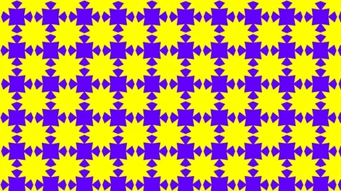 Symmetrical pattern animation featuring a repeating grid of interlocking Stock Footage 338206776