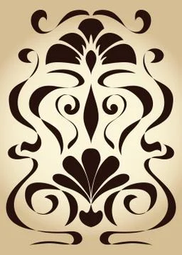 Symmetrical pattern art nouveau Stock Illustration