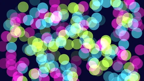 Symmetrical pattern of colorful circles in different sizes and colors Stock Footage 285690779
