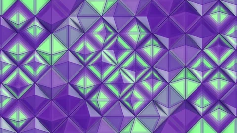 Symmetrical pattern consisting of a grid of squares. 3d rendering loop animation Stock Footage 278057840