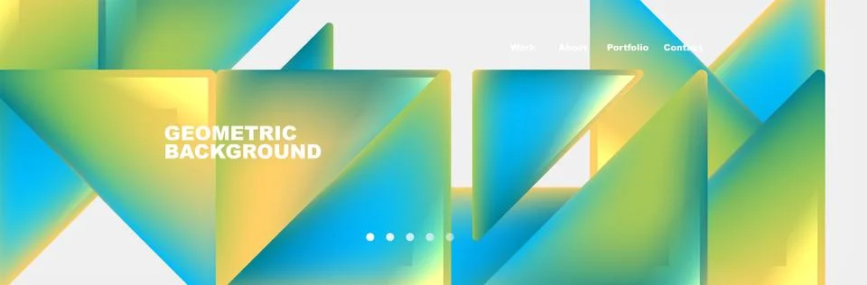 Symmetrical pattern of electric blue and azure triangles on a white background Stock Illustration