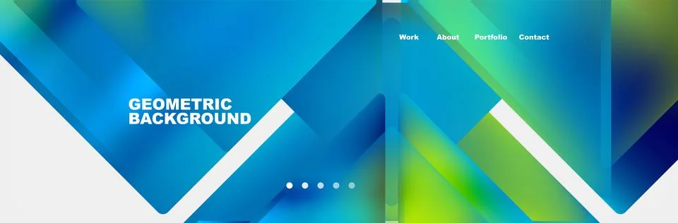 A symmetrical pattern of electric blue and aqua triangles on a white background Illustrazione stock