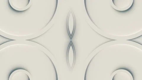 Symmetrical pattern of moving white rings. 3d rendering loop animation 4K Video stock 260706697
