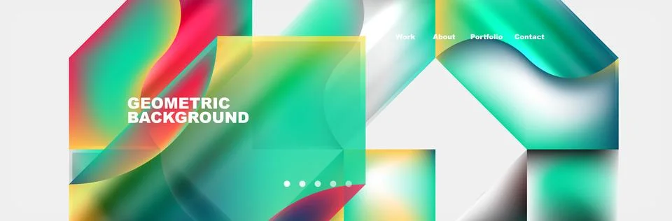 Symmetrical pattern of rectangles and triangles in a rainbow of colors Stock Illustration