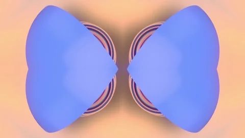 Symmetrical pattern of rotating geometric shapes. 3d rendering loop animation Stock Footage 241799234