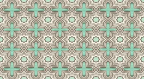 Symmetrical pattern in shades brown and green, to the background or poster. D Stock Illustration