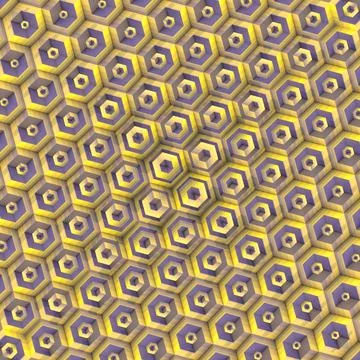 Symmetrical pattern of squares with visual dynamics. 3d rendering illustration Stockillustratie