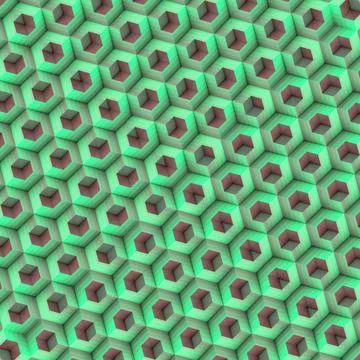 Symmetrical pattern of transforming squares. 3d rendering digital illustration Stockillustratie