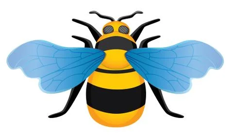 Symmetrical picture bee. Stock Illustration