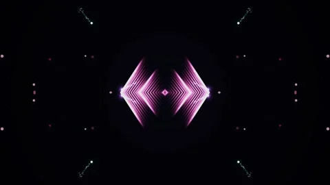 Symmetrical Pink Light Trails and Golden Sparkles Motion Loop Stock Footage 332853748