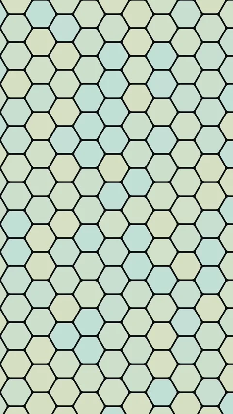 Symmetrical Procedural Circles Hex Mesh Animation Tech Loop Stock Footage 333051194