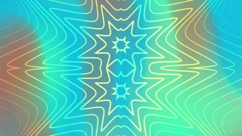Symmetrical psychedelic kaleidoscope overlay pattern suitable for background Stock Footage 327248268
