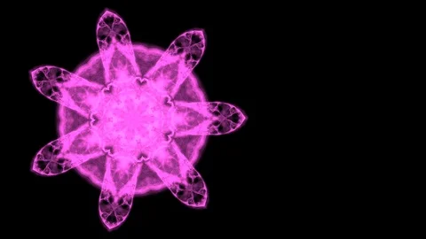 Symmetrical purple pattern which looks like spiderweb or flower spreading and Stock Footage 121814417