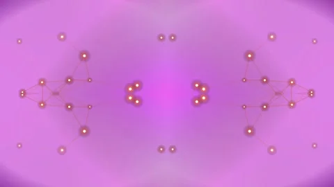 Symmetrical Purple Plexus Glowing Network Background Stock Footage 337516166