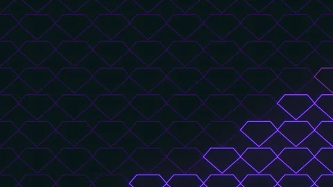 Symmetrical purple triangle pattern on dark background Stock Footage 292964397