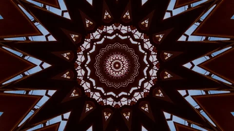 Symmetrical radial background Stock Footage 95951296