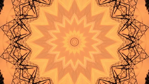 Symmetrical radial background Stock Footage 95952376