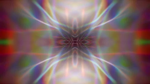 Symmetrical Rainbow Light Tunnel Surreal Background 스톡 동영상 333300491
