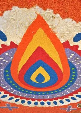 Symmetrical Rangoli patterns Stock Photos