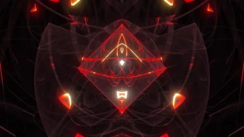 Symmetrical Red Energy Structure Stock Footage 326670107