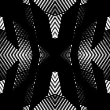 Symmetrical repeatable mesh, grid background with mirrored geometry 스톡 일러스트
