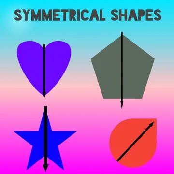 Symmetrical shapes illustration Stock Illustration