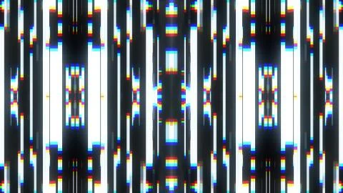 Symmetrical shiny shape glitch interference screen illustration background new Stockillustratie