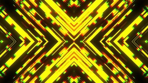 Symmetrical shiny shape glitch interference screen illustration background new Stock Illustration