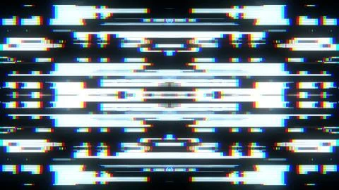 Symmetrical shiny shape glitch interference screen illustration background new Stockillustratie