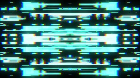 Symmetrical shiny shape glitch interference screen illustration background new Stock Illustration
