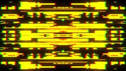 Symmetrical shiny shape glitch interference screen illustration background new Stock Illustration