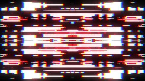 Symmetrical shiny shape glitch interference screen illustration background new Stockillustratie