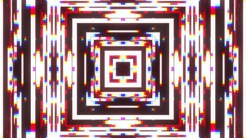 Symmetrical shiny shape glitch interference screen illustration background new イラスト素材