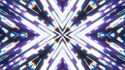 Symmetrical shiny shape glitch interference screen illustration background new Illustrazione stock