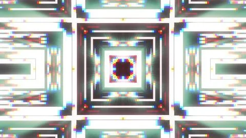 Symmetrical shiny shape glitch interference screen illustration background new Stock Illustration