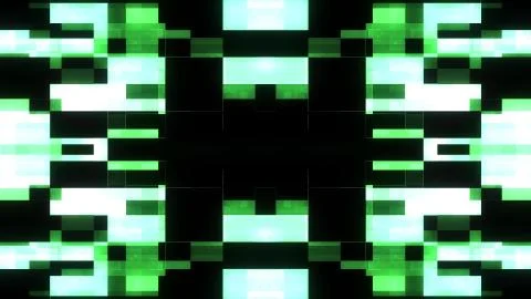Symmetrical shiny shape glitch interference screen illustration background new Stockillustratie
