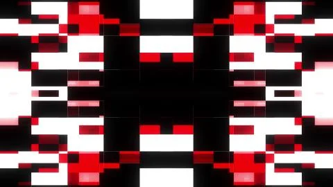 Symmetrical shiny shape glitch interference screen illustration background new Stockillustratie