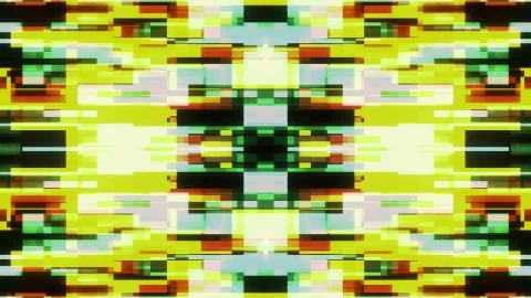 Symmetrical shiny shape glitch interference screen illustration background new Stock Illustration