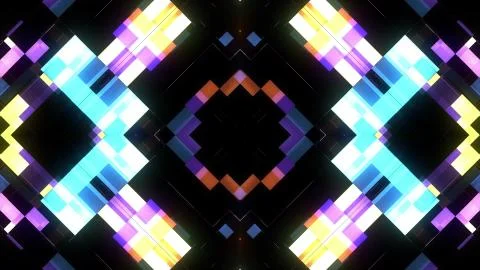 Symmetrical shiny shape glitch interference screen illustration background new Stock Illustration