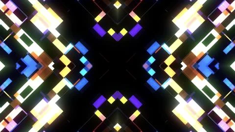 Symmetrical shiny shape glitch interference screen illustration background new Stockillustratie