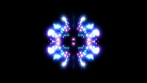Symmetrical star explosion flash shiny loopable animation art background new Video stock 93304485