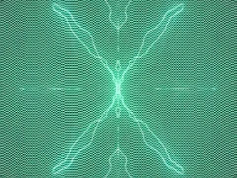 Symmetrical Teal Lines Emanating from a Central Point Flicker Against Textu.. Stock Footage 311792837