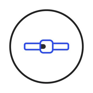 Symmetrical technology icon design emphasizing centered adjustment control .. Stock Illustration