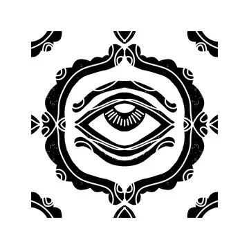 Symmetrical Textured Graphic Element Vector  Abstract Ornamental Design, Deco Stock Illustration