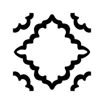 Symmetrical Textured Graphic Element Vector  Abstract Ornamental Design, Deco Stockillustratie