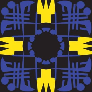 Symmetrical Tile Patterns Illustrazione stock