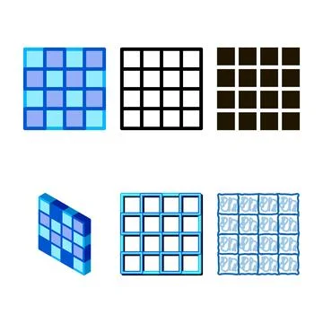 Symmetrical tile surface icon vector outline edition イラスト素材