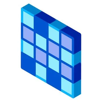 Symmetrical tile surface isometric icon vector illustration Stock Illustration