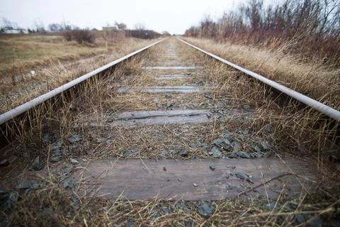 Symmetrical Train Track.. Stock Photos